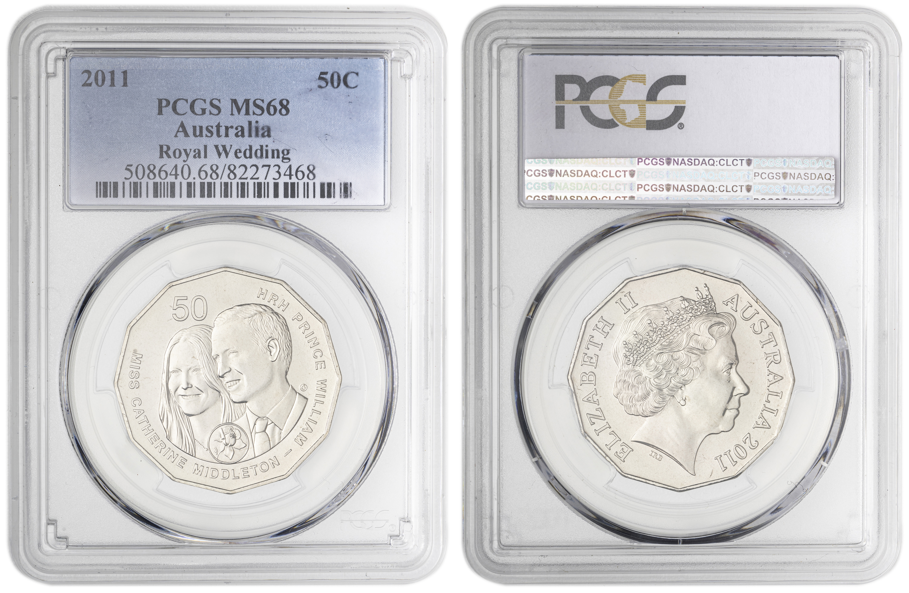 Royal Wedding , Fifty Cent, 2011, PCGS MS68