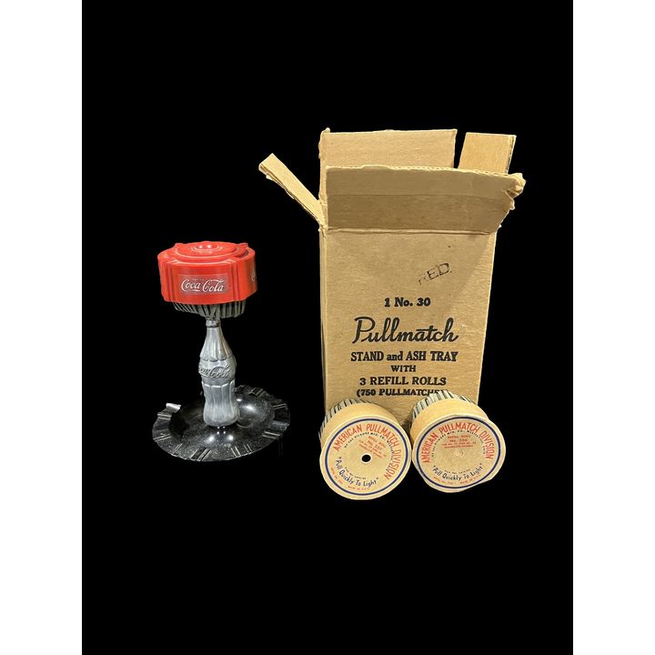 NIB Coca Cola Coke Soda Pullmatch Cigarette Ash Try