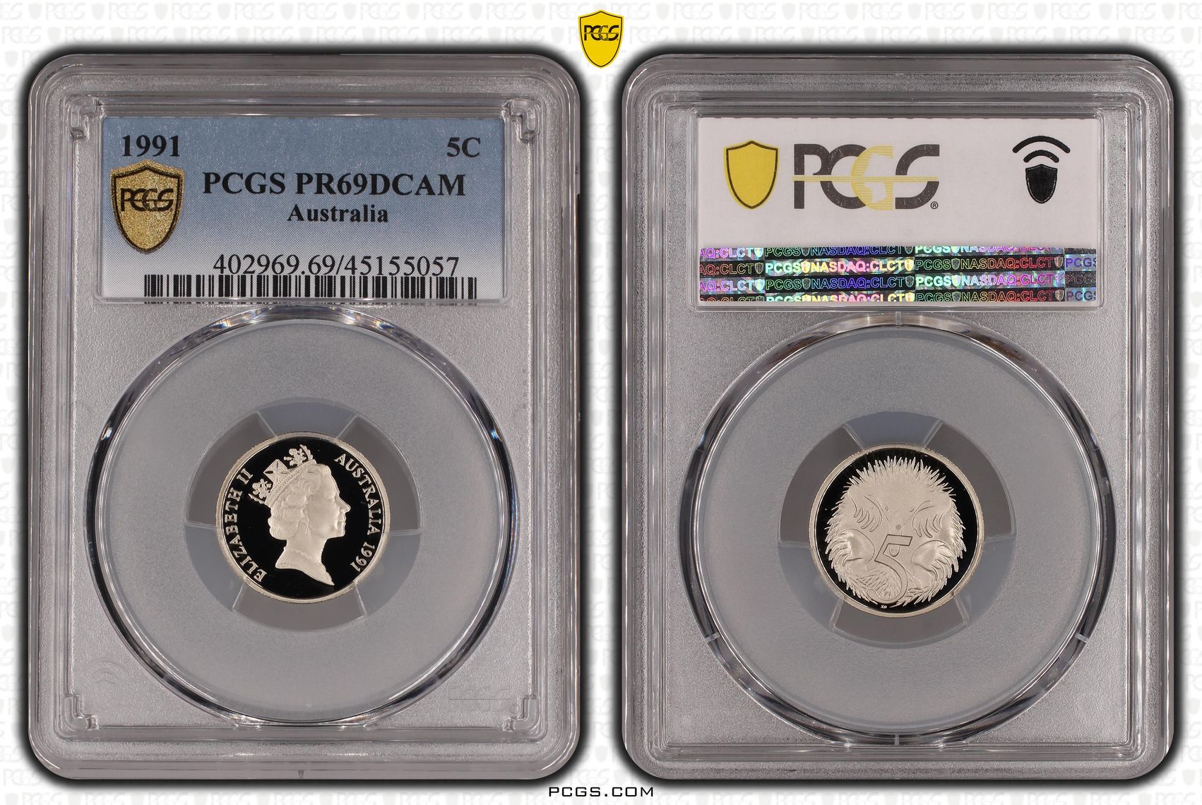 Five Cent, 1991, PCGS PR69DCAM