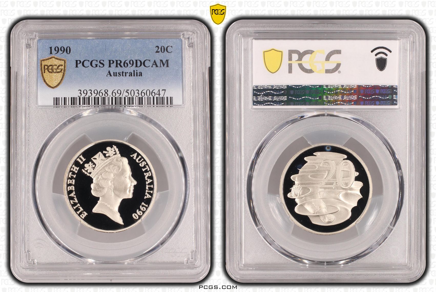 Twenty Cent, 1990, PR69DCAM