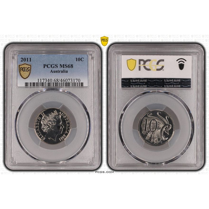 Ten Cent, 2011, PCGS MS68