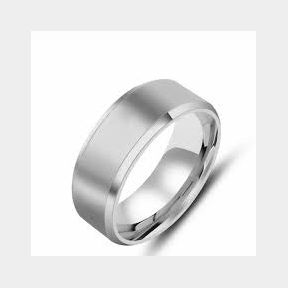 S C Minimalist Stainless Steel Ring - Silver - R 1/2 - Bar 9901061874511-51748/4727