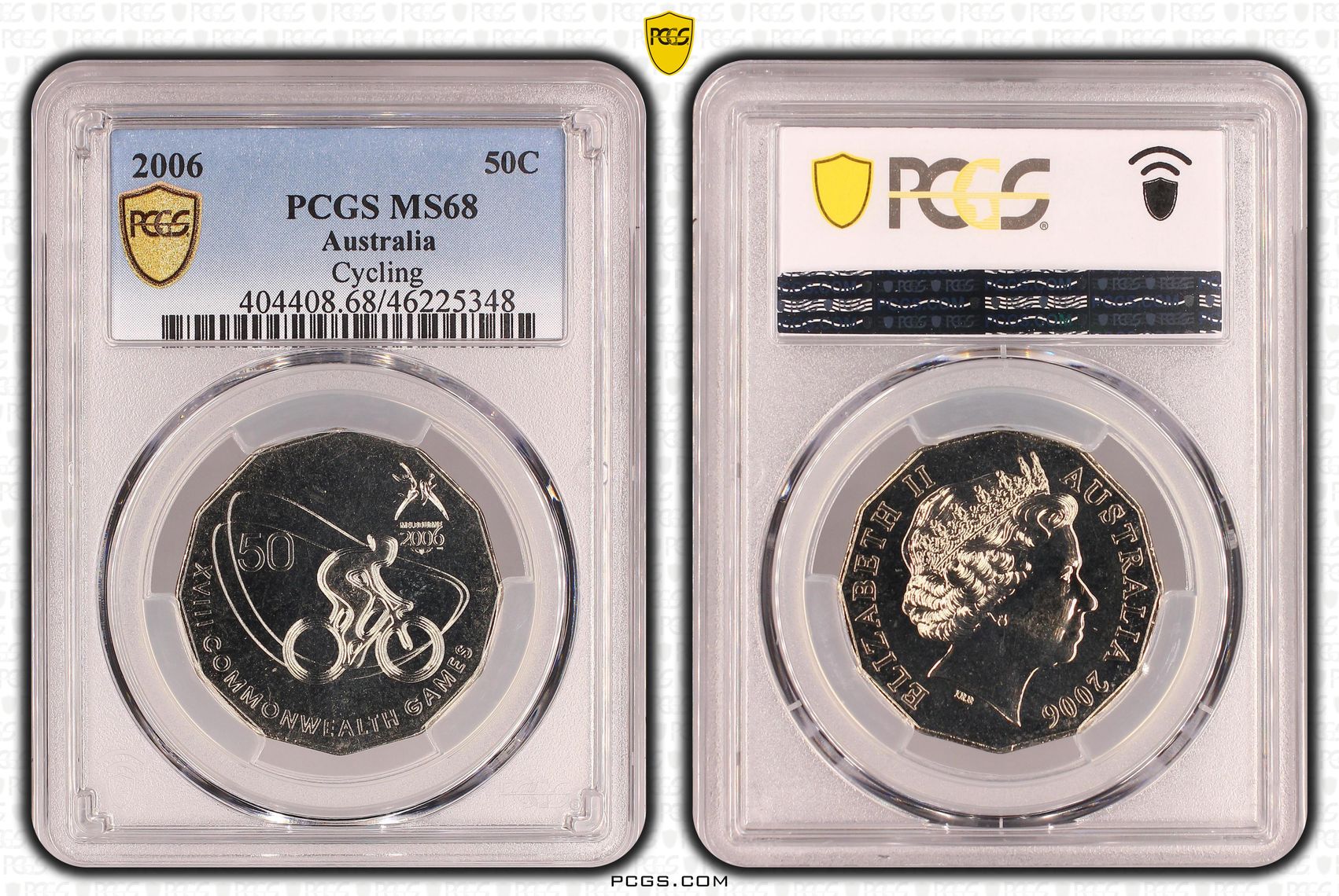 Cycling, Fifty Cent, 2006, PCGS MS68