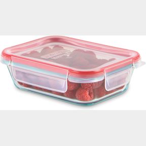 2 CUP PYREX FRESHLOCK GLASS FOOD STORAGE LUNCH CONTAINER, AIRTIGHT & LEAKPROOF LOCKING LIDS, FREEZER DISHWASHER MICROWAVE SAFE, 2