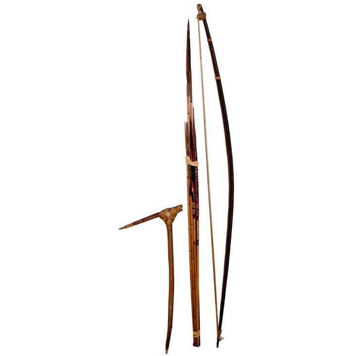 Papua New Guinea, Trobiand Islands, Bamboo Bow & Arrows, 1940s, VGC