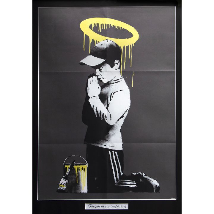 Banksy 'Forgive us our trespassing'
