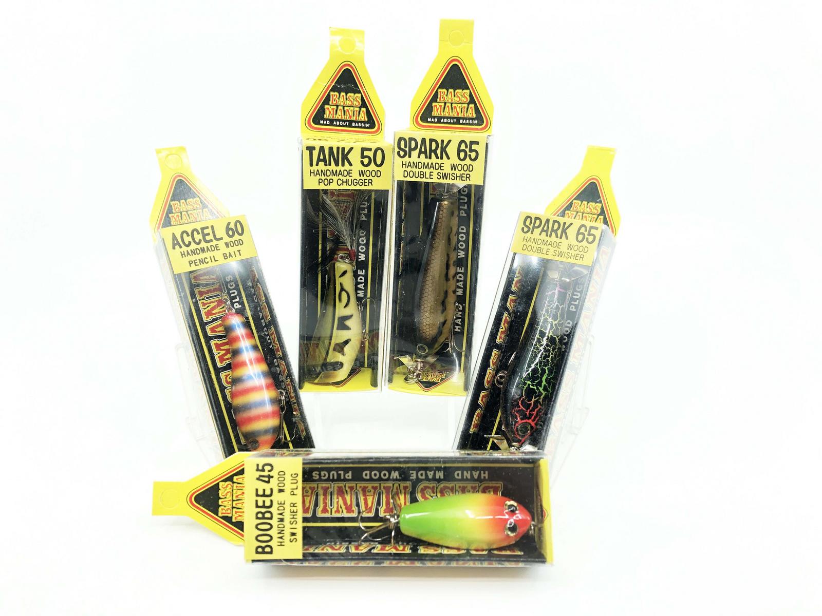 Lot of 5 Tiemco Bass Mania Wooden Lures Lot 1