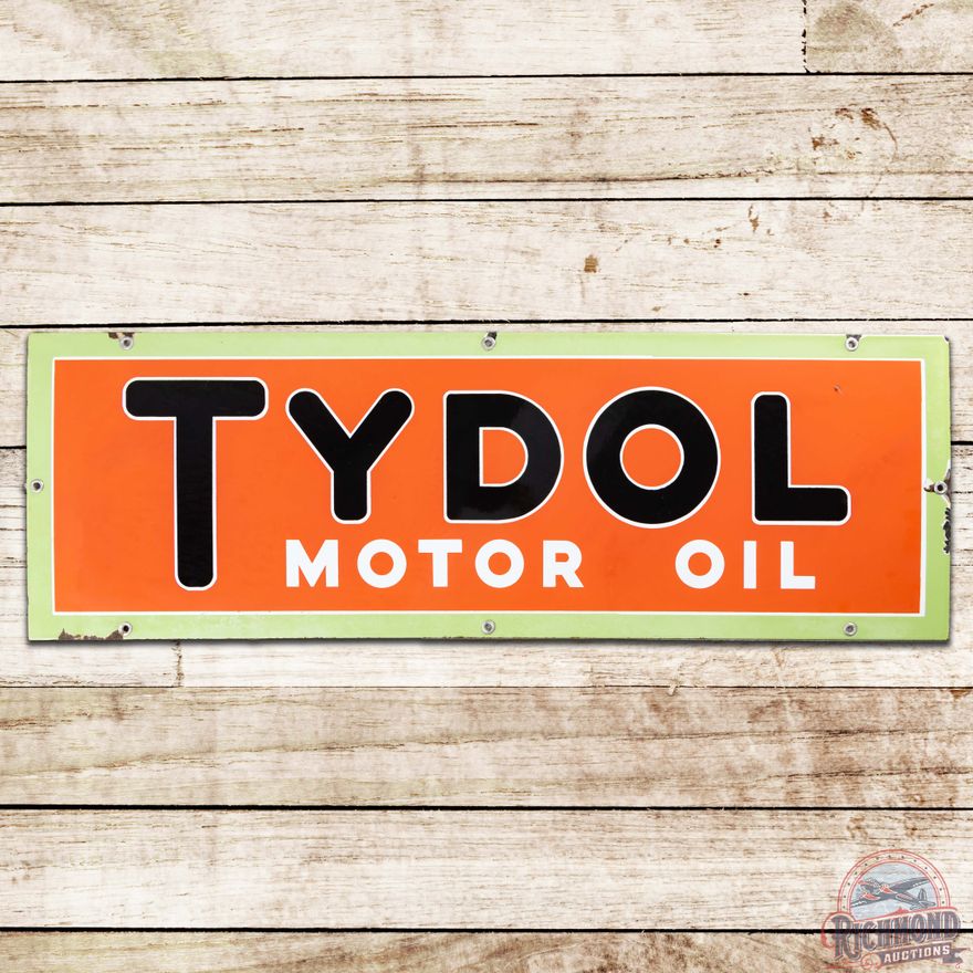 Tydol Motor Oil Horizontal Single Sided Porcelain Sign