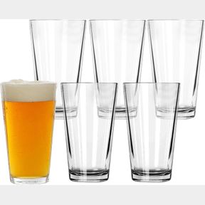 6 COUNT (PACK OF 1) PINT GLASSES SET OF 6 - 16 OZ DRINKING GLASSES MADE FOR COLD BEVERAGES - 16 OZ MIXING GLASS & HIGHBALL SET OF