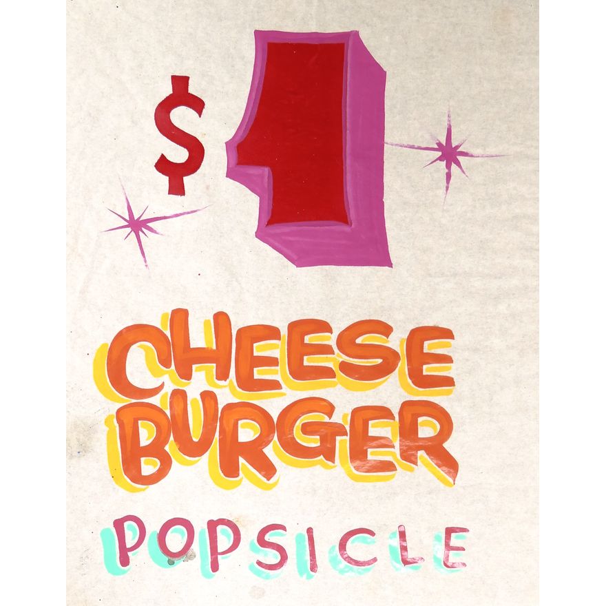 Kevin Drake '$1 Cheese Burger Popsicle' Painting, 2017