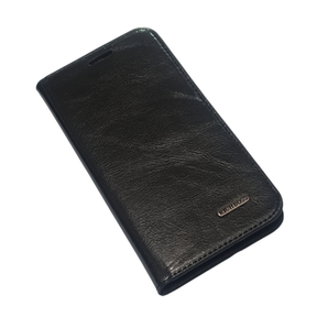 Samsung S22 Ultra Magnetic Leather Flip cover Black Samsung Galaxy S22 Ultra|