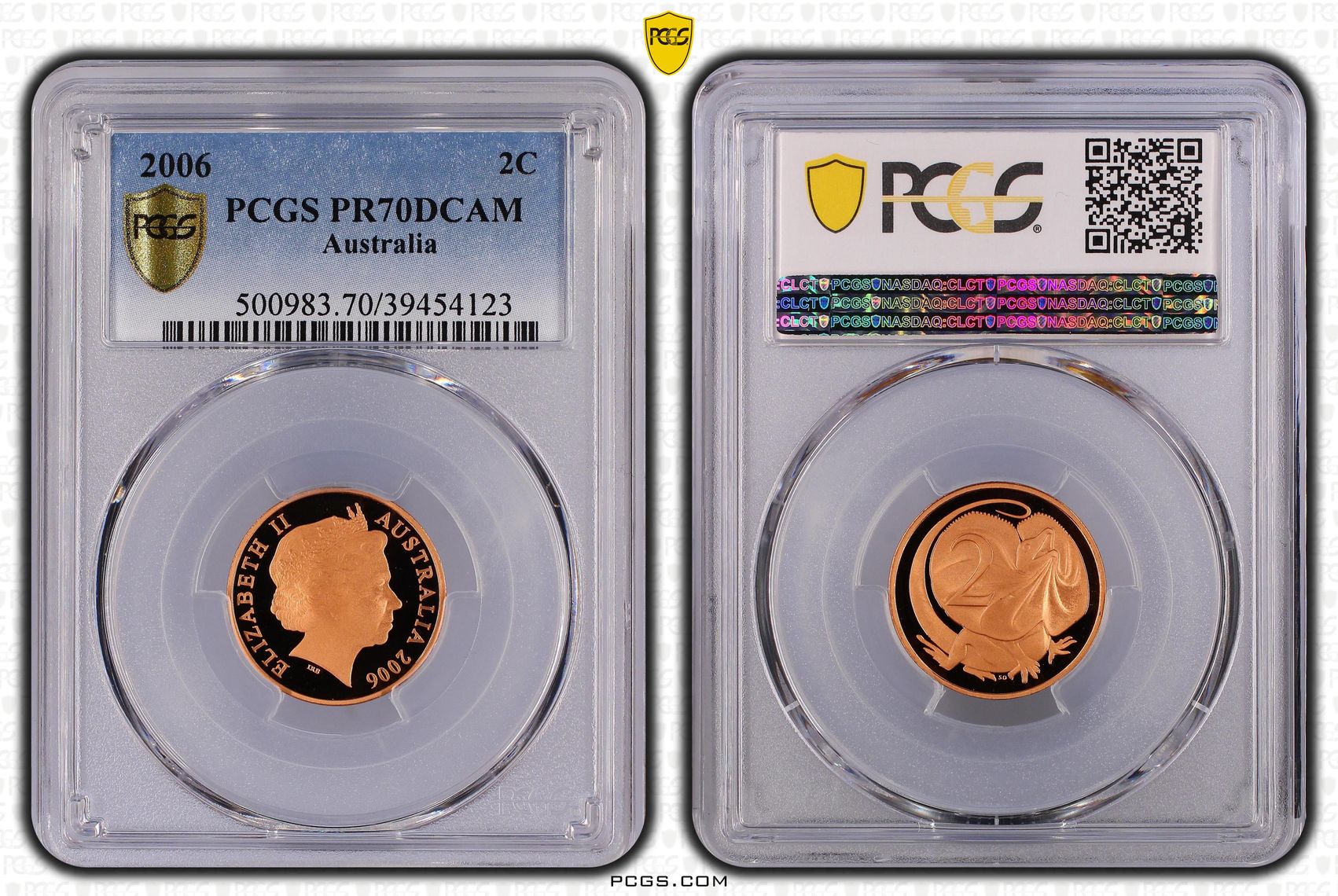 45 · 2006 Australia Two Cent, 2c PCGS - PR70DCAM POP 20/0 -123