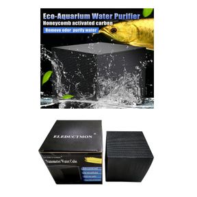 ECO-AQUARIUM WATER PURIFIER CUBE FILTER ACTIVATED CARBON ULTRA STRONG FILTRATION AND ABSORPTION FOR AQUARIUM,PONDS,FISH TANK, WATE