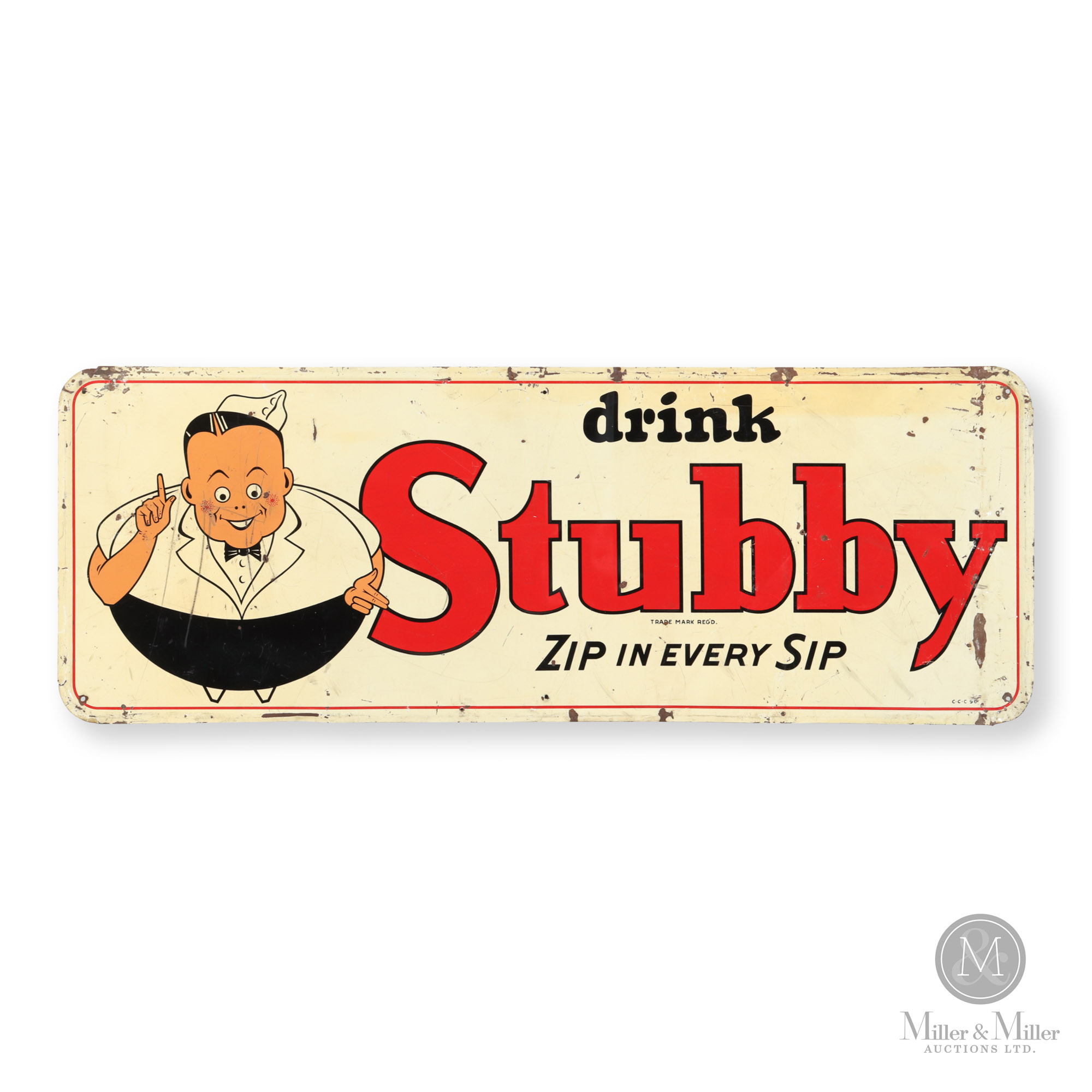 Stubby Beverages Horizontal Sign | Miller & Miller Auctions Ltd