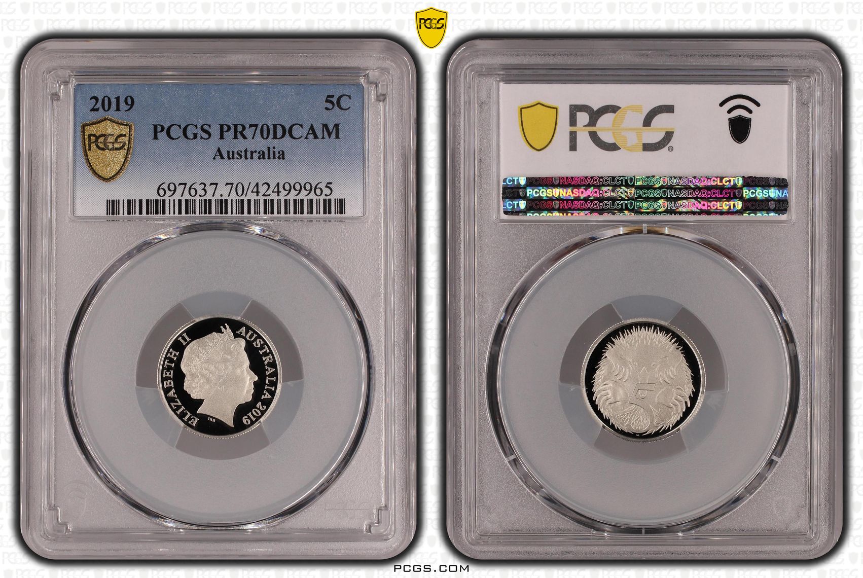 Elizabeth II, Five Cent, PR70DCAM , 2019 PCGS POP - 16/0