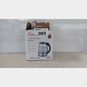 NEW 1.7L 2000W AUTO SHUT-OFF GLASS KETTLE WITH WORKING INDICATOR LIGHT - BLUE -