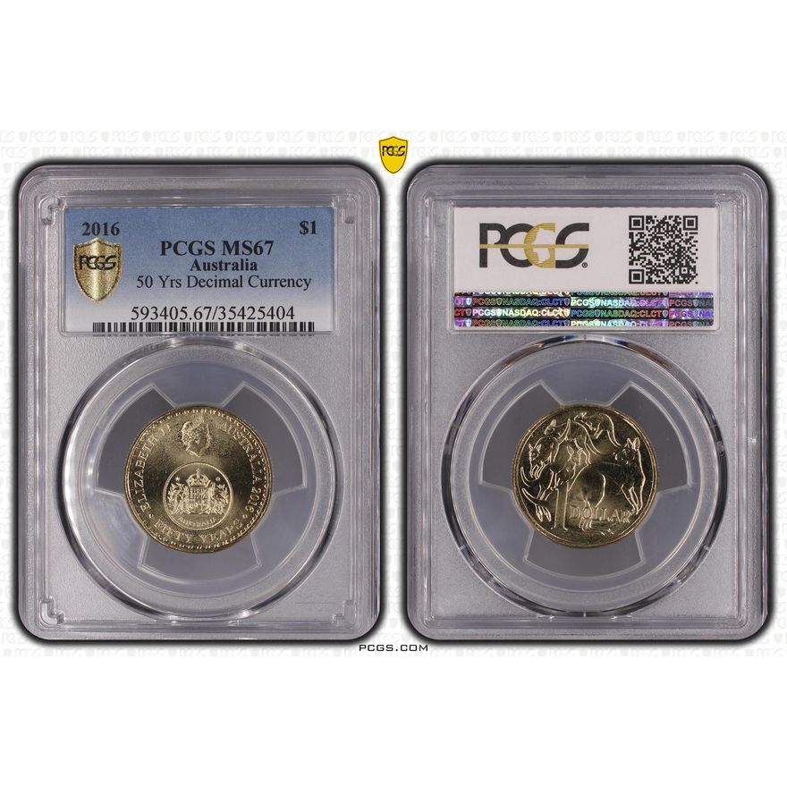 50 Yrs Decimal Currency, One Dollar, 2016, PCGS MS67