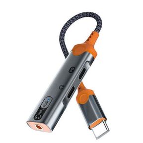CA30 Type c 3.5mm Jack Call Aux Cable Earphone 60W Fast Charge USB C Grey | NOT TESTED