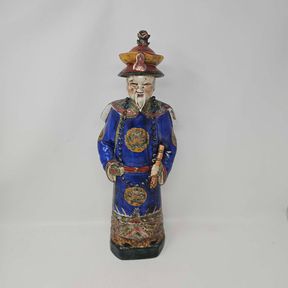 Early 20th Century Chinese Qing Emperor King Figurine