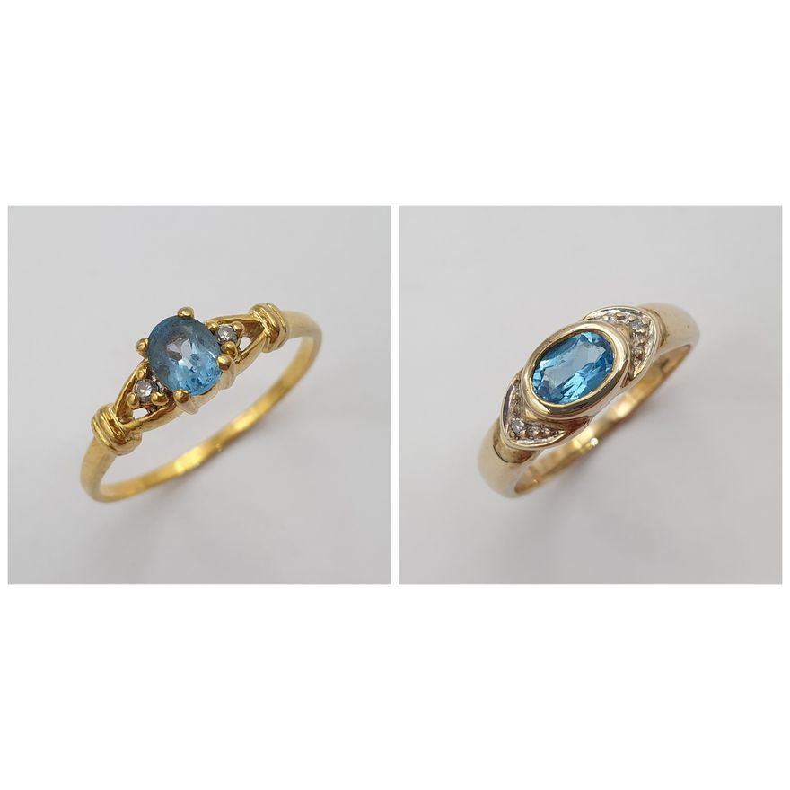 9ct Y/ G Rings (x2)