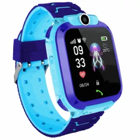 Boss Kids GPS Tracker Smart Watch SOS Alarm Clock Camera School Mode Blue |