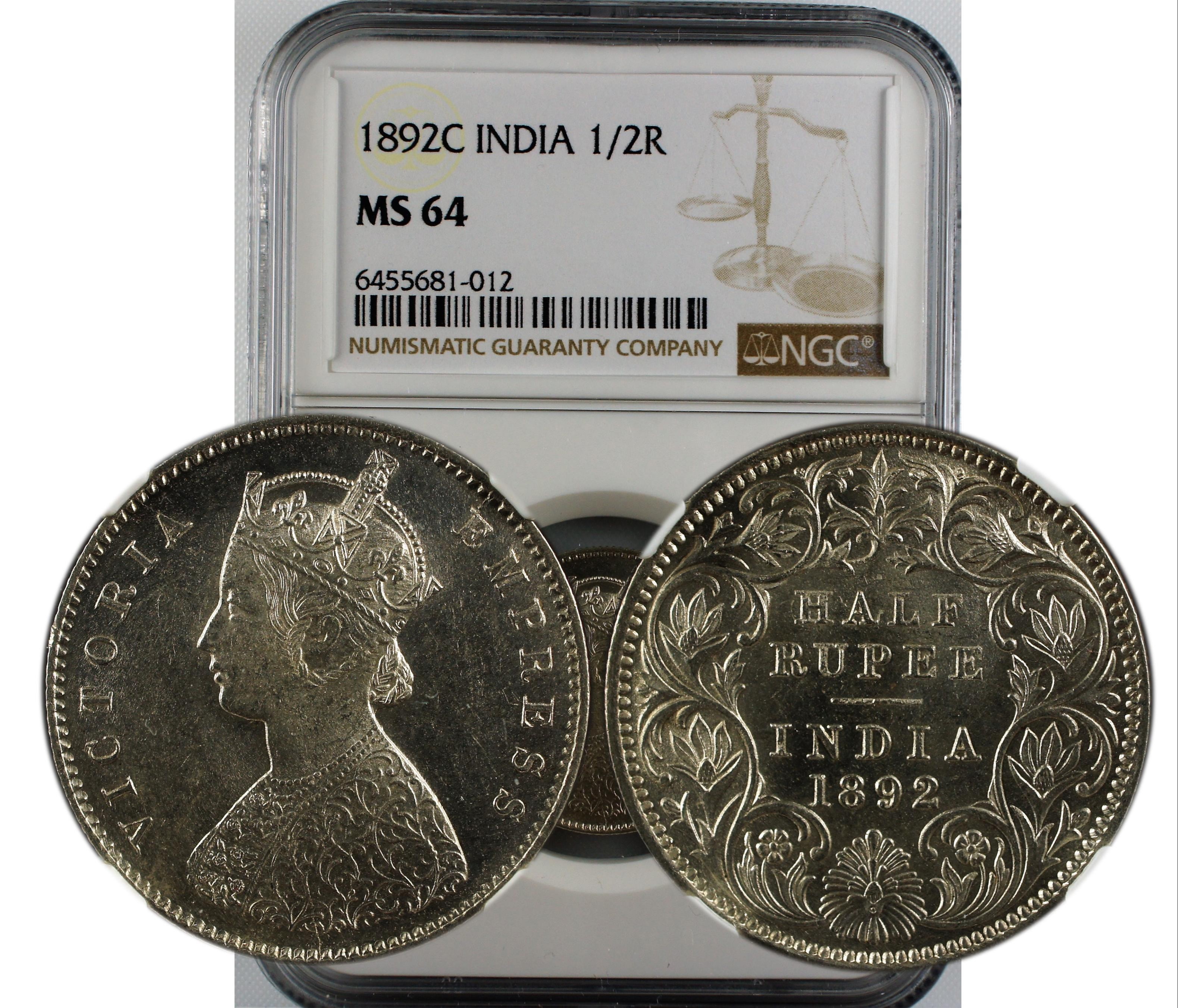 1892C INDIA 1/2R