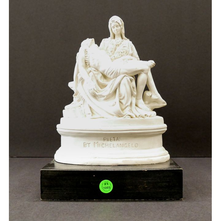 Vintage Pieta by Michelangelo Plaster Sculpture 12''x8''