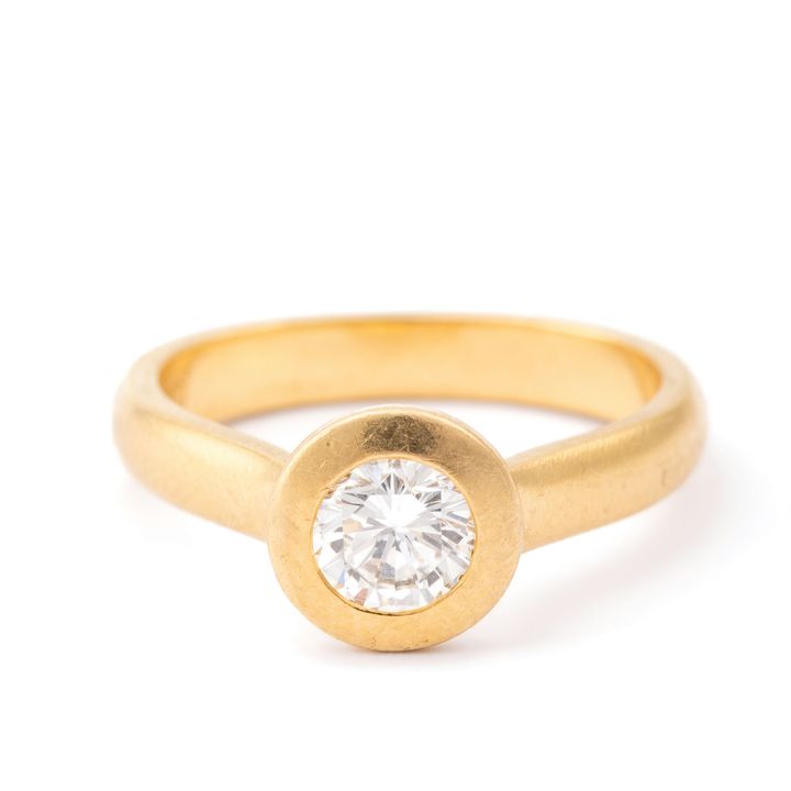 0.71carat Diamond Rub over Ring 18ct Gold