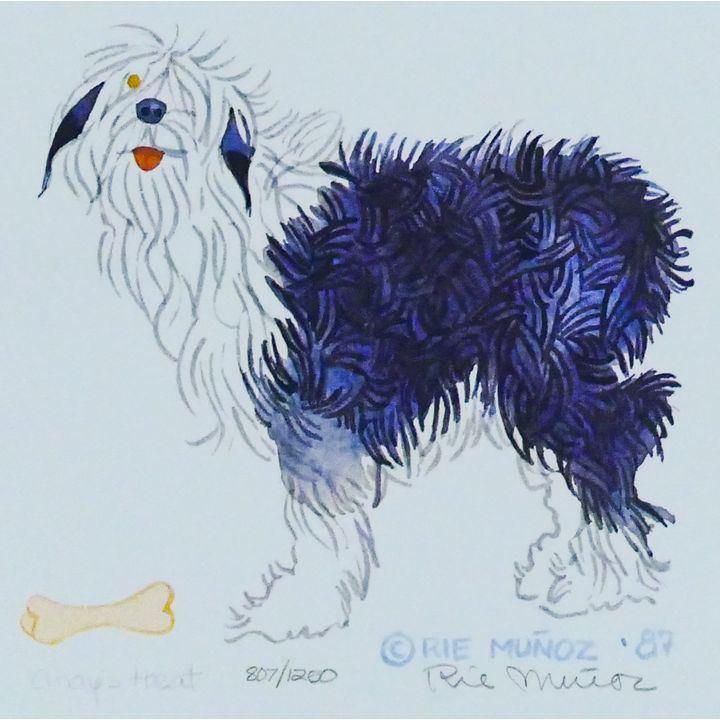 Rie Munoz ''Andy's Treat'' 1987 Signed Print