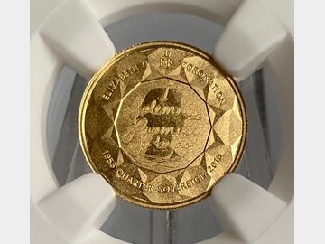 2018 GIBRALTAR ELIZABETH II PROOF GOLD QUARTER SOVEREIGN PF69 UCAM
