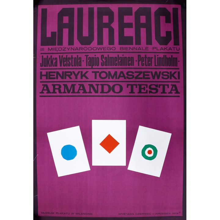 Laureaci III, Laureaci IV Miedzynarodowego Biennale Plakatu and other exhibitions - Four 1960-70s Polish exhibition posters