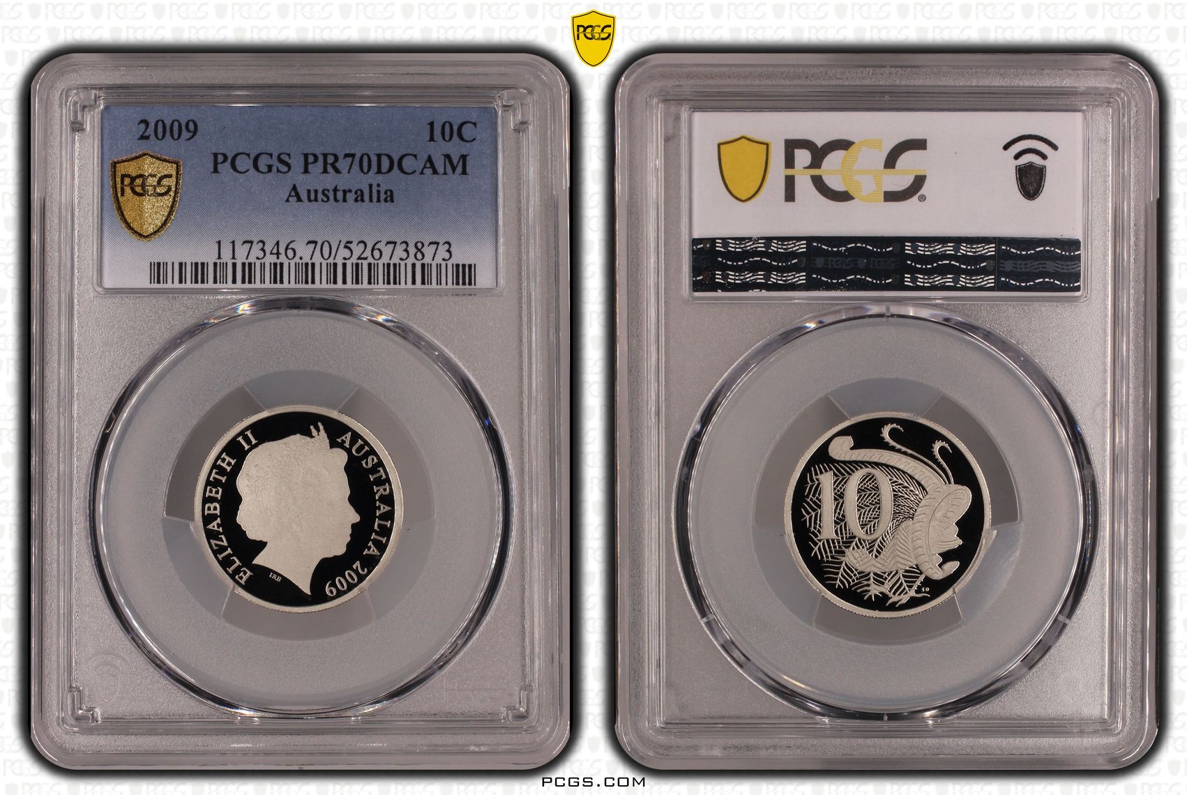 Ten Cent, 2009, Pcgs Pr70dcam