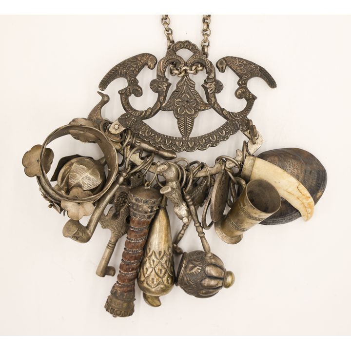 Antique Afro-Brazilian Silver Penca de Balangandan