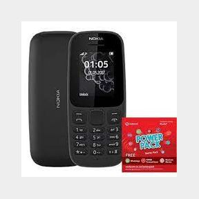 Nokia 105 4G Dual Sim (NL) - Black Vodacom Sim Card Pack-51459/3198 B8 (S1)HV