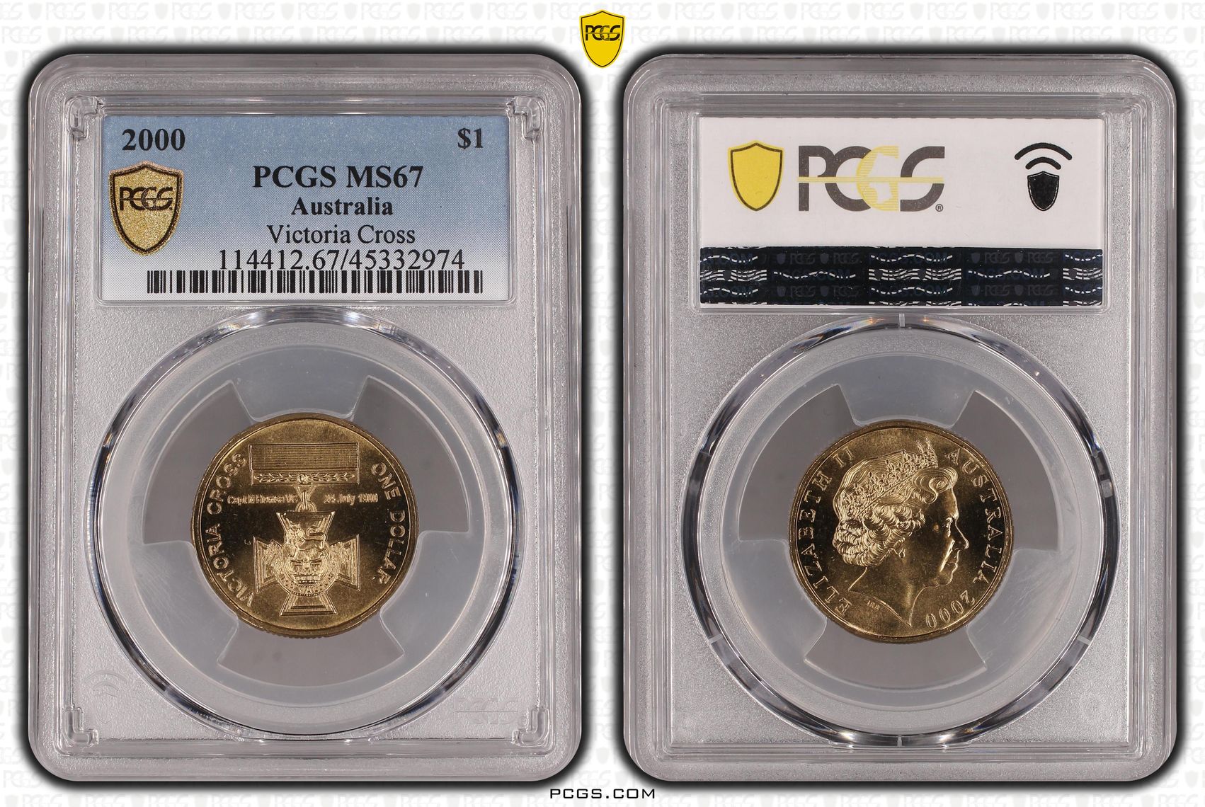Elizabeth II, Victoria Cross, One Dollar, 2000, PCGS MS 67