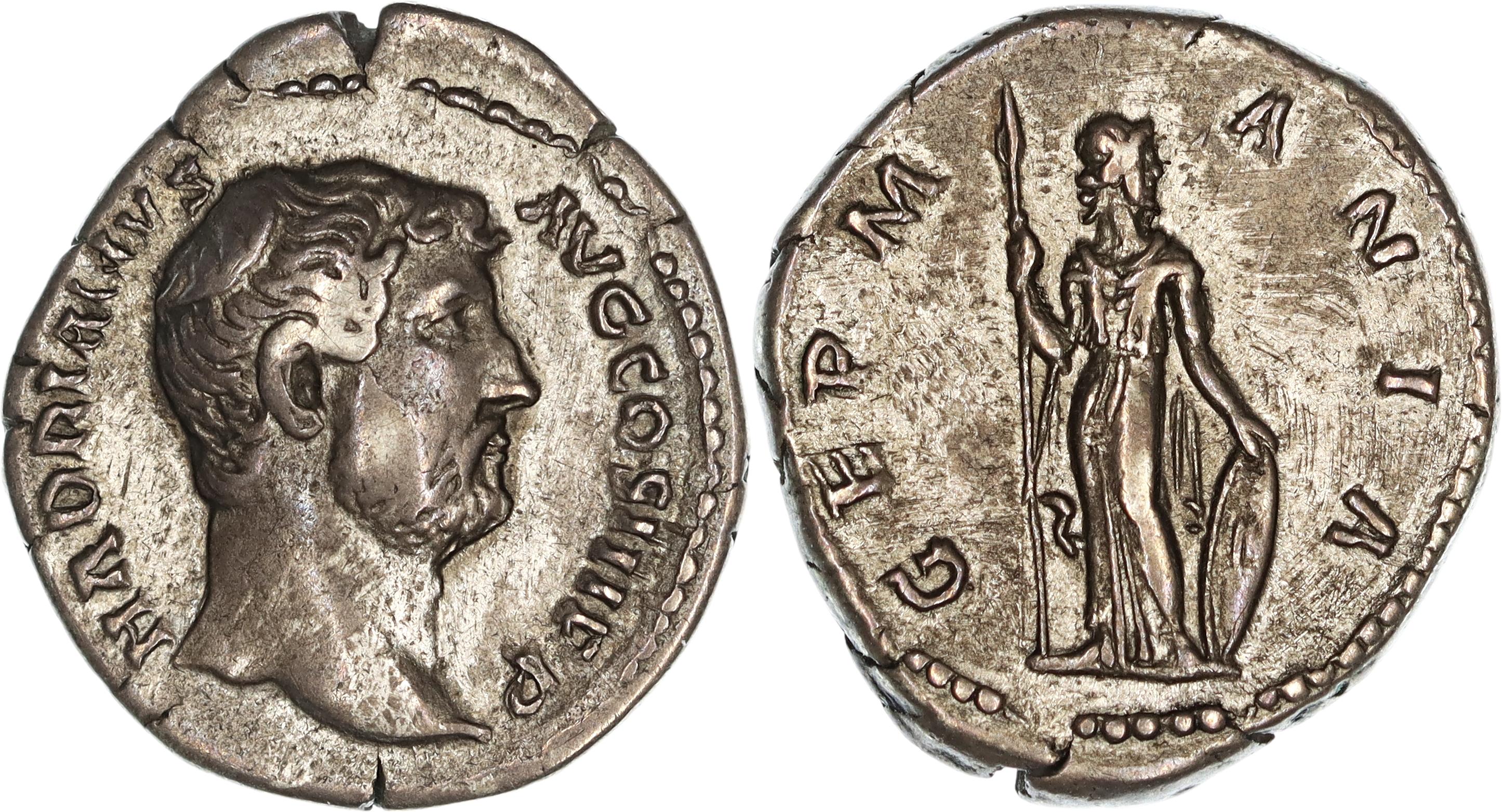 Roman Empire, Hadrian, Silver Denarius, 130-133 AD, VF