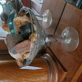 Large shot glass w awesome rocks, glass and things