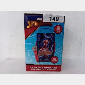 MARVEL SPIDER-MAN GALAXY LED STARS BLUETOOTH KARAOKE MACHINE - RED - 27.6 CM -