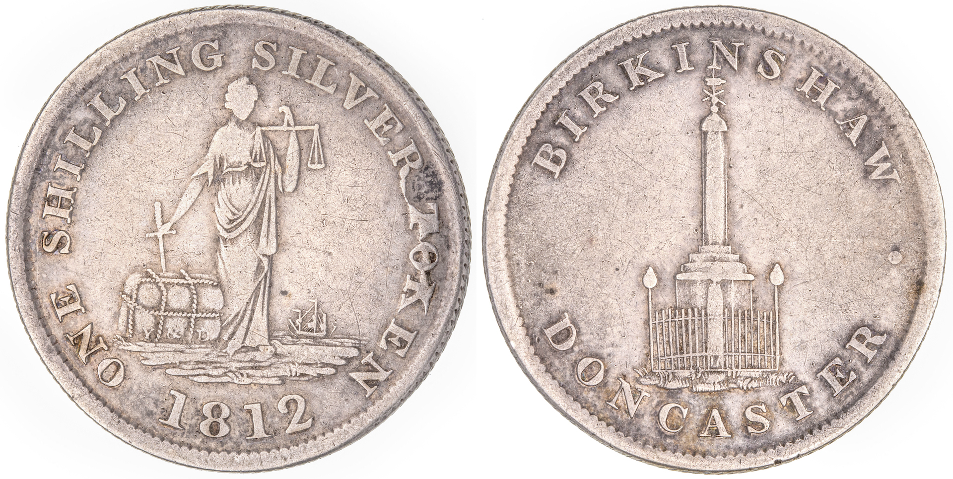 Great Britain, Yorkshire, Shilling, 1812, gFine