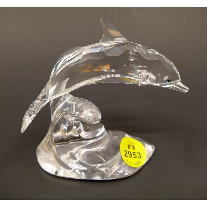 Swarovski Crystal Dolphin with Box- 3''