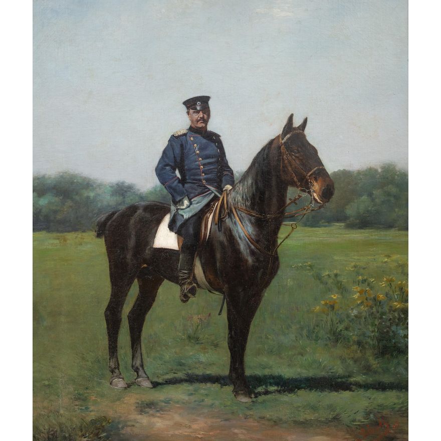 Kazimierz Pułaski | Oficer na koniu, 1893 r.
