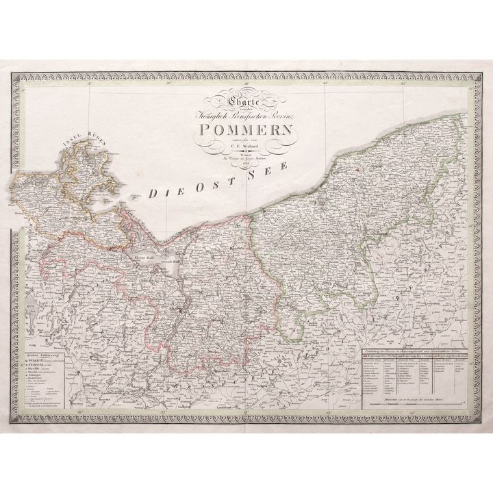 Carl Ferdinand Weiland | Charte von der Königlich Preusischen Provinz Pommern