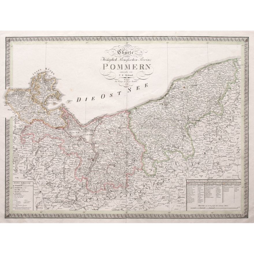 Carl Ferdinand Weiland | Charte von der Königlich Preusischen Provinz Pommern