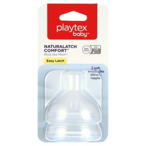 2 PACK PLAYTEX BABY NATURALATCH SILICONE BABY BOTTLE NIPPLES, SLOW FLOW, 3 PACK