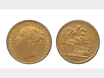 1878 LONDON MINT YOUNG HEAD SOVEREIGN