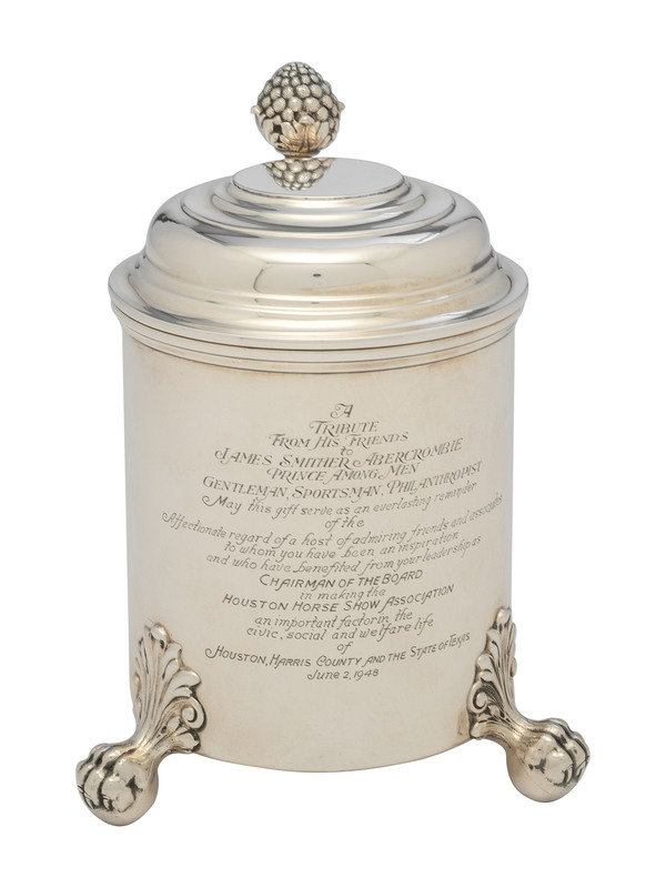 An American Silver Presentation Stein of Houston Horse Show Association Interest