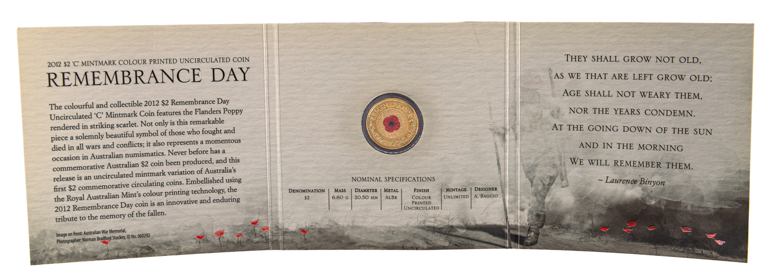 Elizabeth II, Remembrance Trifold, Two Dollars, 2012-C, UNC