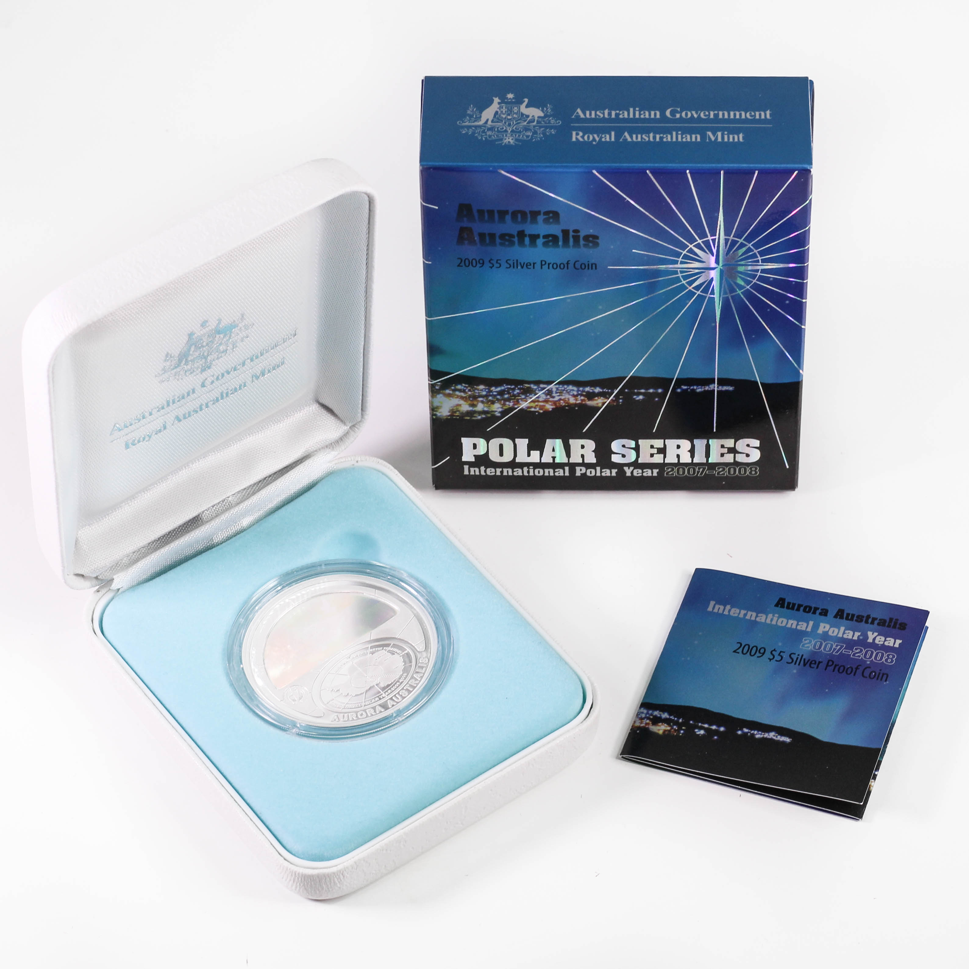 2009 RAM $5 Polar Series - Aurora Australis Silver Proof Coin