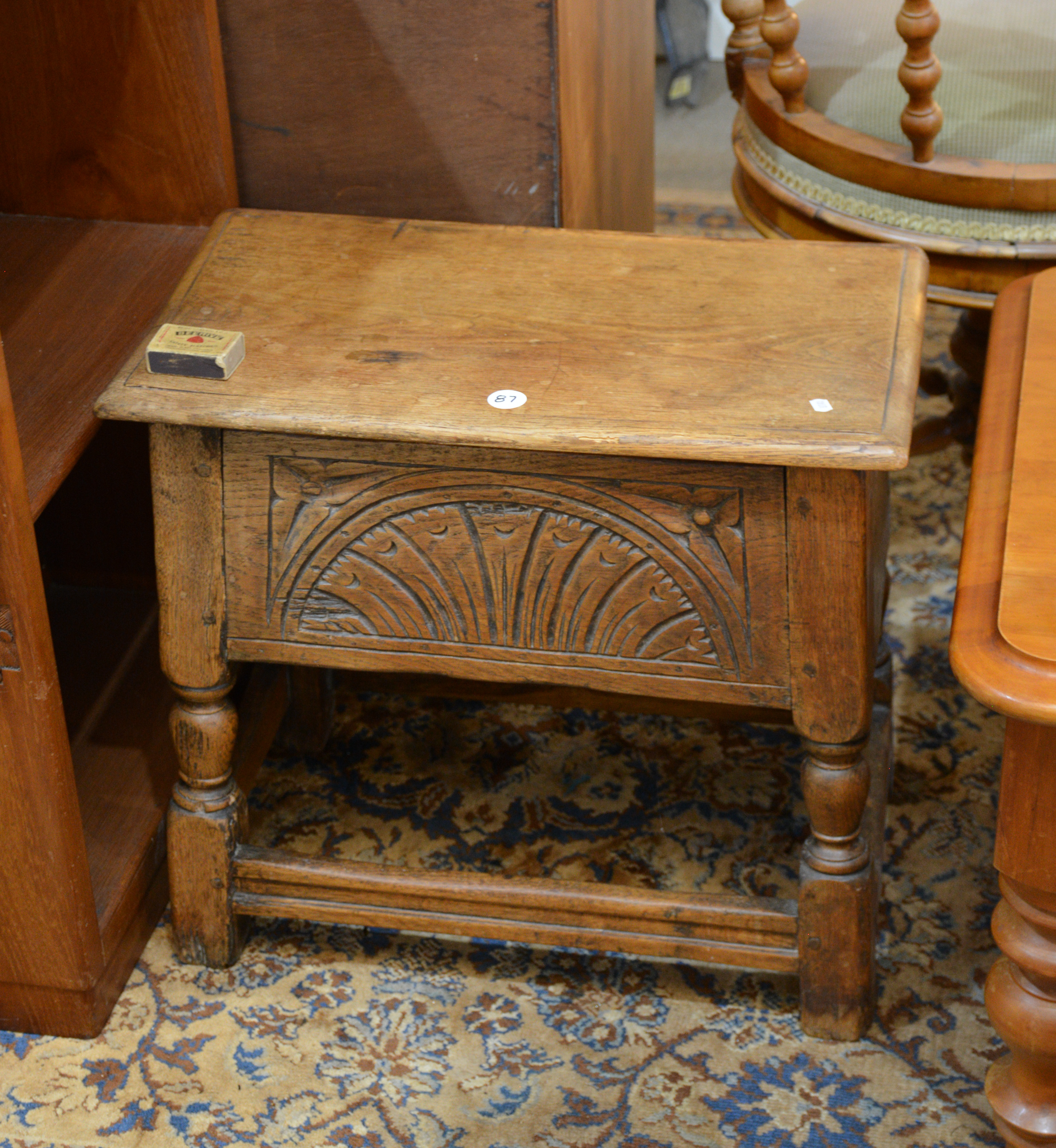 Antique Wooden Box Seat — sold at auction in New Zealand for $190