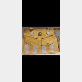 L&H LADIES FRONT POCKET YELLOW HANDBAG - 51626/4829